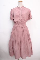 画像1: axes femme POETIQUE / マジョリカプリーツロングワンピース M ピンク Y-25-02-16-191-AX-OP-SZ-ZH (1)