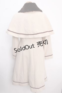 画像2: axes femme POETIQUE / ファー襟付きケープロングコート M ベージュ Y-25-02-16-225-AX-CO-SZ-ZT-C002