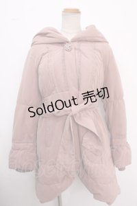 axes femme / ウエストシャーリングダウンコート M 淡ピンク Y-25-02-16-228-AX-CO-SZ-ZT-C003