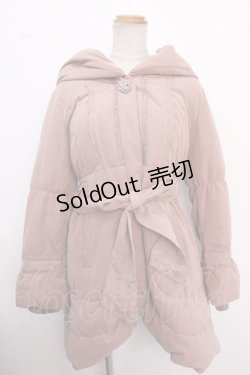 画像1: axes femme / ウエストシャーリングダウンコート M 淡ピンク Y-25-02-16-228-AX-CO-SZ-ZT-C003