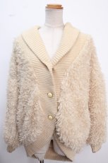 画像1: 【SALE】Fi.n.t / エコファーボリュームニットカーデ  ベージュ Y-25-02-16-230-CA-JA-SZ-ZT022 (1)