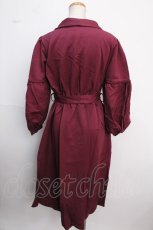画像2: 【SALE】axes femme / カシュクール襟ワンピース M ワイン Y-25-02-16-238-AX-OP-SZ-ZT284 (2)