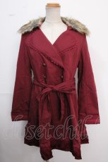 画像1: 【SALE】axes femme / バラ付きトレンチコート L ワイン Y-25-02-16-243-AX-CO-SZ-ZTC025 (1)