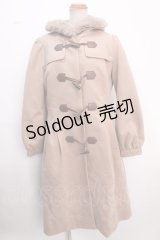 axes femme / パネル刺繍ダッフルコート L 茶 Y-25-02-16-244-AX-CO-SZ-ZT-C025