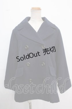 画像1: Fi.n.t / ダブル釦Aラインピーコート F ネイビー Y-25-02-16-245-CA-CO-SZ-ZT-C020