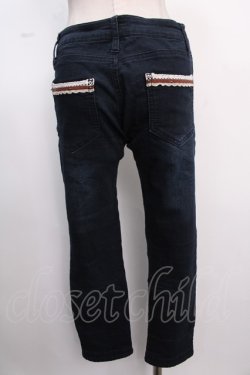 画像2: axes femme / レース配色ストレッチデニム M インディゴ Y-25-02-16-249-AX-PA-SZ-ZS