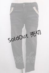 axes femme / レース配色ストレッチデニム M 黒 Y-25-02-16-250-AX-PA-SZ-ZI