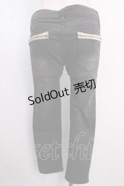 画像2: axes femme / レース配色ストレッチデニム M 黒 Y-25-02-16-250-AX-PA-SZ-ZI