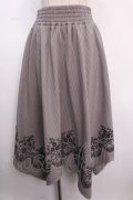 axes femme / 裾刺繍イレヘムスカート M グレー Y-25-02-16-259-AX-SK-SZ-ZT423
