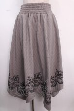 画像1: 【SALE】axes femme / 裾刺繍イレヘムスカート M グレー Y-25-02-16-259-AX-SK-SZ-ZT436 (1)