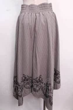 画像2: axes femme / 裾刺繍イレヘムスカート M グレー Y-25-02-16-259-AX-SK-SZ-ZT423