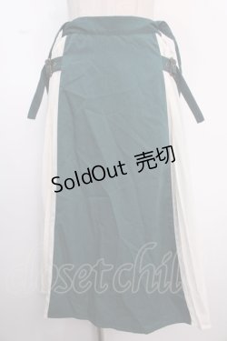 画像1: axes femme / サイドプリーツバックル付スカート M グリーン Y-25-02-16-260-AX-SK-SZ-ZS