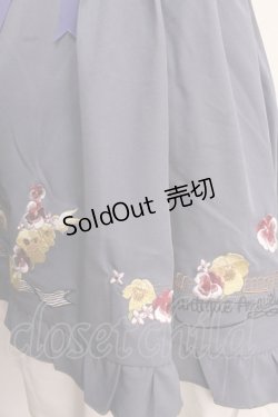 画像3: Amavel / Pansy Floral Melodyスカート  ブルー Y-25-02-16-273-CA-OP-SZ-ZY