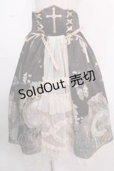 熊逗醤 / クロックプリントスカート  黒 Y-25-02-16-274-LO-SK-SZ-ZY