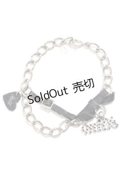 画像1: MILK / レザーリボンブレスレット  ブラック×シルバー Y-25-02-16-029-ML-AC-SZ-ZY