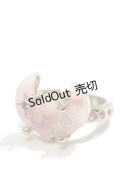 画像1: MILK / MOONリング  ピンク×ゴールド Y-25-02-16-040-ML-AC-SZ-ZY