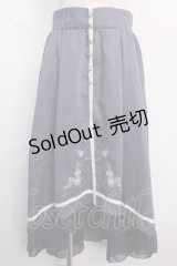 axes femme / 薔薇刺繍フィッシュテールスカート M ブルー Y-25-02-18-050-AX-SK-SZ-ZI