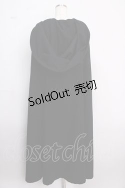 画像2: ATELIER BOZ / フード付きロングマント  ブラック×ワイン Y-25-02-18-054-EL-CO-SZ-ZY