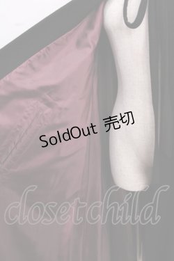 画像3: ATELIER BOZ / フード付きロングマント  ブラック×ワイン Y-25-02-18-054-EL-CO-SZ-ZY