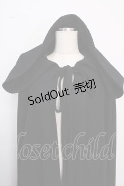 画像4: ATELIER BOZ / フード付きロングマント  ブラック×ワイン Y-25-02-18-054-EL-CO-SZ-ZY