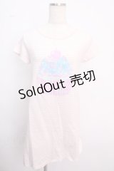 MILK / Sweets maniaカットワンピース  オフ×ピンクボーダー Y-25-02-18-074-ML-OP-SZ-ZY