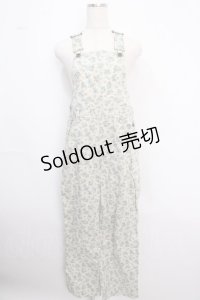 MILK / Back ribbonオーバーオール  クリーム×ブルーフラワー Y-25-02-18-093-ML-OP-SZ-ZY