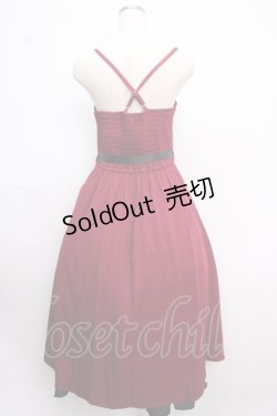 画像2: axes femme / チャイナ風刺繍キャミワンピース  ワイン Y-25-02-18-101-AX-OP-AS-ZI