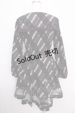 画像2: axes femme kawaii /チェックセーラーワンピース M 黒 Y-25-02-18-105-AX-OP-SZ-ZH