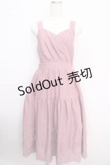 axes femme POETIQUE / 裾スペード刺繍ジャンスカ M ピンク Y-25-02-18-106-AX-OP-OW-ZH
