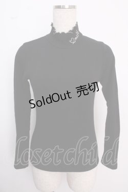 画像1: MILK / ロゴ刺繍ハイネックニット  ブラック Y-25-02-18-011-ML-TO-SZ-ZT425