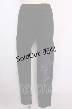 画像1: ALGONQUINS / プリントスキニーパンツ  黒 Y-25-02-18-039-AL-PA-SZ-ZY