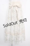 axes femme / フラワープリントレーススカート F イエロー Y-25-02-18-048-AX-SK-SZ-ZI