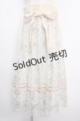 axes femme / フラワープリントレーススカート F イエロー Y-25-02-18-048-AX-SK-SZ-ZI