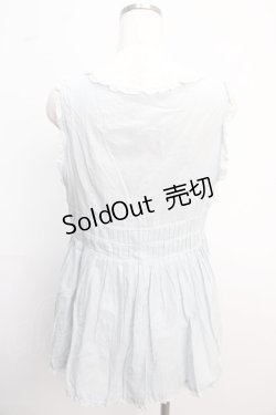 画像2: PINK HOUSE / レース使いノースリオーバーブラウス  サックス Y-25-02-21-052-LO-BL-SZ-ZY