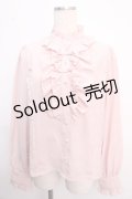 axes femme kawaii / スタンドフリルブラウス M ピンク Y-25-02-21-061-AX-BL-SZ-ZY