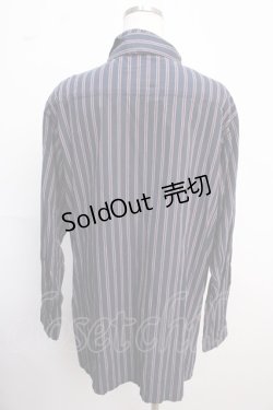 画像2: Physical Drop / タイ付きボーイフレンドワークシャツ  紺 Y-25-02-21-068-LO-BL-SZ-ZY