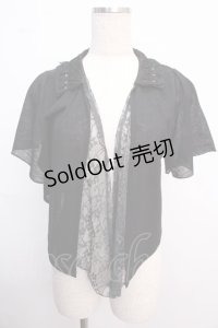 axes femme / 前結びショートトッパー M 黒 Y-25-02-21-069-AX-TO-SZ-ZI
