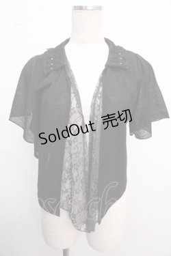 画像1: axes femme / 前結びショートトッパー M 黒 Y-25-02-21-069-AX-TO-SZ-ZI