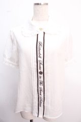 Amavel /フロント刺繍ブラウス F ブラウン Y-25-02-21-073-CA-BL-SZ-ZY