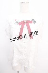 Amavel / シエスタハートベア刺繍入りくま耳付ブラウス F ボルドー Y-25-02-21-074-CA-BL-SZ-ZY