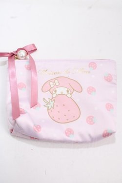 画像1: Maison de FLEUR / マイメロディミニポーチ  ピンク Y-25-02-21-011-LO-ZA-SZ-ZY