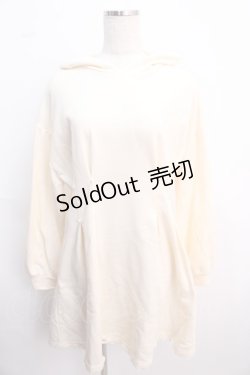 画像1: axes femme POETIQUE / レースアップパーカーワンピース M オフ Y-25-02-21-092-AX-OP-SZ-ZT069