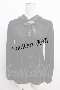 axes femme / ブラウス風プルオーバー M 黒 Y-25-02-21-094-AX-TO-SZ-ZY