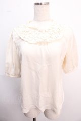 F i.n.t / レースヨーク半袖プルオーバー F オフホワイト Y-25-02-21-100-CA-BL-SZ-ZY