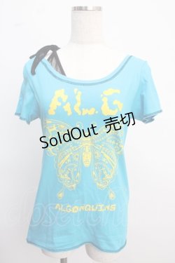 画像1: ALGONQUINS / 蝶ptレース使いカットソー F ブルー Y-25-02-21-110-AL-TO-SZ-ZS
