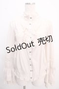 Ozz oneste / Collar Ruffleブラウス  生成り Y-25-02-21-112-OO-BL-SZ-ZS