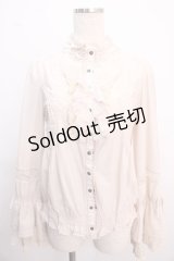 Ozz oneste / Collar Ruffleブラウス  生成り Y-25-02-21-112-OO-BL-SZ-ZS