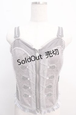 画像1: OZZ ANGELO / ペイズリー切替ビスチェ  グレー Y-25-02-21-118-OO-TO-SZ-ZS