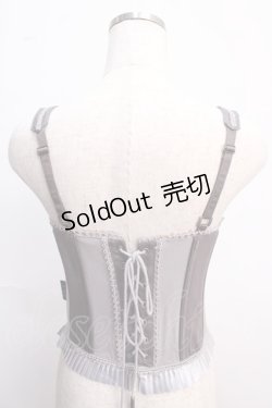 画像2: OZZ ANGELO / ペイズリー切替ビスチェ  グレー Y-25-02-21-118-OO-TO-SZ-ZS