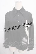 MA / 袖ベルト付きシャツ  黒 Y-25-02-21-125-PU-BL-SZ-ZY